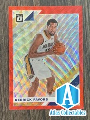 2019-20 Donruss Optic Derrick Favors Red Wave #33 Pelicans